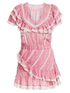 Loveshackfancy Women's Bonita Ruffles & Lace Dress In Pink Jam