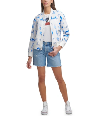 Levi's Women's Zip-detail Bomber Jacket In Blurred Tie Dye