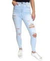 ALMOST FAMOUS JUNIORS' DISTRESSED HIGH-RISE SKINNY JEANS