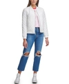 Levi's Diamond Quilted Bomber Jacket In White