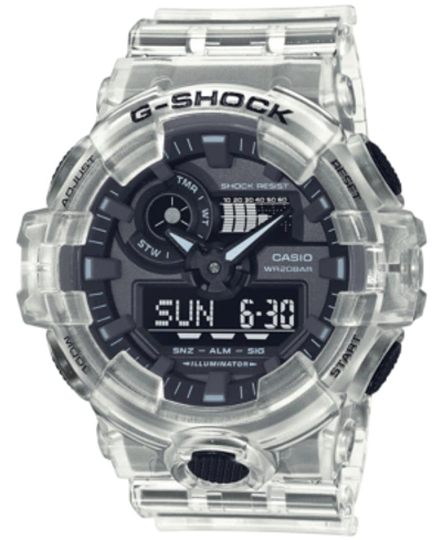 G-shock Men's Analog-digital Clear Resin Strap Watch 53.4mm Ga700ske-7a In White