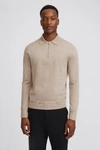 Filippa K Knitted Long-sleeved Polo Shirt In Neutrals