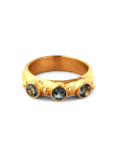 Elizabeth Locke Women's Stone 19k Yellow Gold & Aquamarine Ring