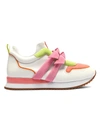 ALEXANDRE BIRMAN CLARITA NEON LEATHER SNEAKERS,0400013735316