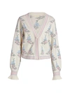 LOVESHACKFANCY WOMEN'S FAIRY GARDEN FLORAL CARDIGAN,0400013819516