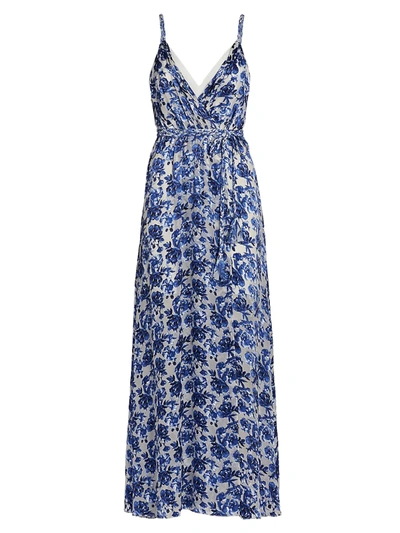 Alice And Olivia Women's Samantha Belted Maxi Dress In Forget Me Not
