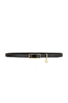 Rag & Bone Baby Rebound Leather Belt In Black