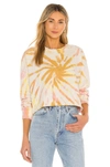 MOTHER THE LOAFER CROP FRAY SWEATSHIRT,MOTH-WK25