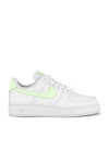 Nike Air Force 1 Low "white/barely Volt" Sneakers In White & Barely Volt