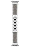 The Posh Tech Beaded Apple Watch® Bracelet Watchband In Silver