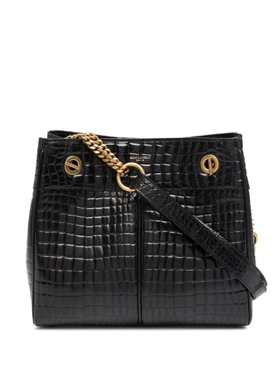 Saint Laurent Claude Black Leather Shoulder Bag