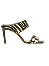 JIMMY CHOO HIRA BLACK PONY SKIN SANDALS,1F62F210-B47C-AB3D-9D93-8A01D122ED32