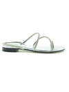 GREYMER SILVER LEATHER SANDALS,786AA0F5-F0D4-497F-5479-C34C4753E968
