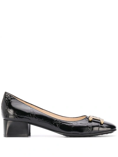 Tod's Black Leather Pumps