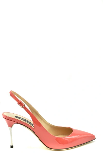 Sergio Rossi Orange Patent Leather Pumps