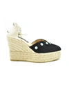 SERGIO ROSSI BLACK SUEDE ESPADRILLES,834A96E1-706C-F77B-6E33-2D395AA0E53D