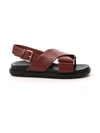 MARNI BROWN LEATHER SANDALS,76EE206A-4428-222E-9977-E468BE316CA6
