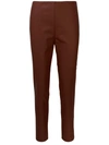 PINKO BROWN POLYURETHANE PANTS,C06E1132-3A86-5020-7CDE-0DE2D63CBF02