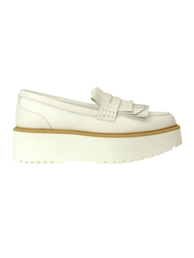 Hogan White Leather Loafers