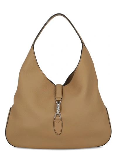 Pre-owned Gucci Jackie Leather Hobo Bag In Brown