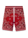 Amiri Men's Drawstring Bandana-print Shorts In Red
