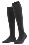 Falke Wool-blend Knee-high Socks In Anthracite