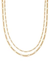 MISSOMA FILIA DOUBLE CHAIN NECKLACE,CR-G-N10-NS-DL