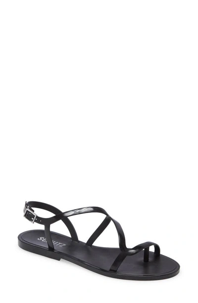 Schutz Tanner Jelly Sandal In Black