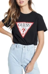 Guess Classic Fit Logo Graphic Tee In Jet Black A996