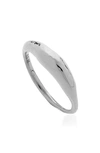 Monica Vinader Dea Hammered-effect Ring In Silver