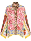 DOLCE & GABBANA PATCHWORK-PRINT SILK SHIRT