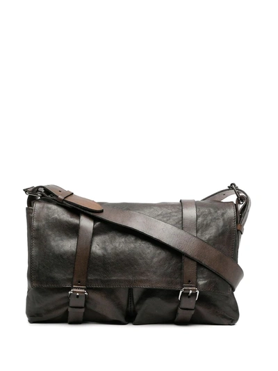 Numero 10 Leather Satchel Bag In Brown