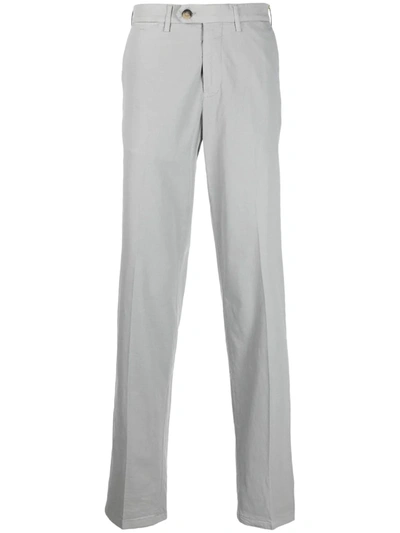 Canali Mid-rise Straight Chinos In Blue