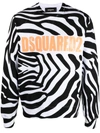 DSQUARED2 ZEBRA-STRIPE SWEATSHIRT