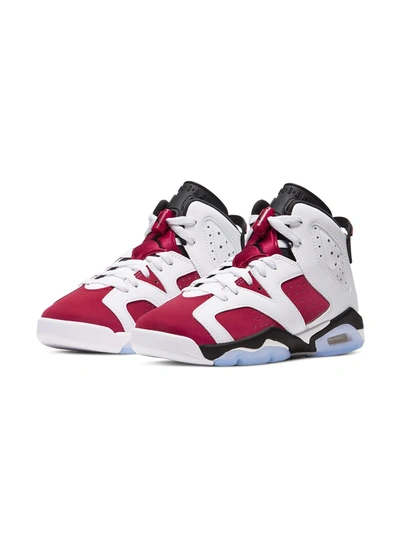 Jordan Kids' Air  6 Retro "carmine" Sneakers In White