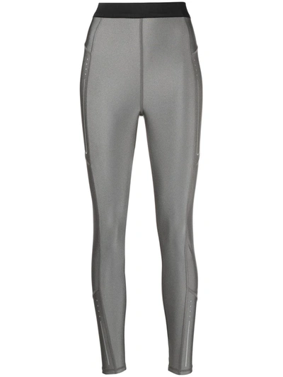 Moncler Silver Contrast Waistband Leggings