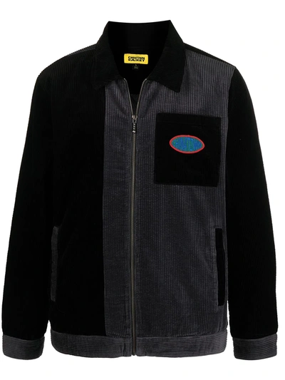 Chinatown Market Logo-patch Panelled Jacket In Black