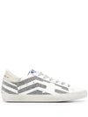 GOLDEN GOOSE SUPER-STAR FLAG-MOTIF LOW-TOP SNEAKERS