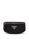 PRADA LOGO-PLAQUE POUCH BAG