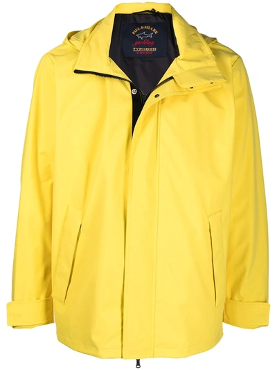 Paul & Shark Sailing Jacket Typhoon Re 4x4 Stretch Save The Sea In Yellow