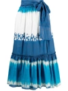 ALBERTA FERRETTI TIE-DYE MIDI SKIRT