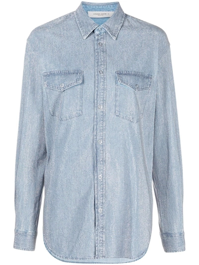 Golden Goose Blue Long-sleeve Denim Shirt