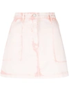 Alberta Ferretti Alberta Ferreti Miniskirt With Degraded Print In Pink