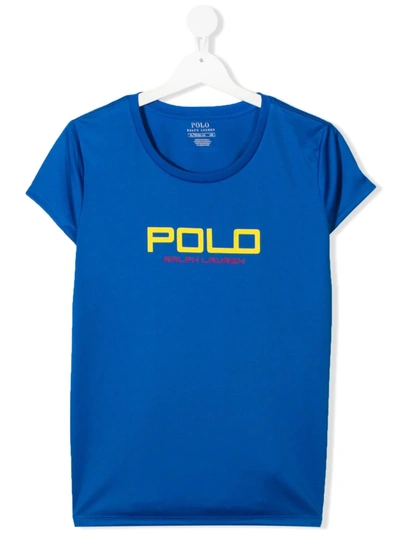 Polo Ralph Lauren Kids' Logo Print T-shirt In Blue
