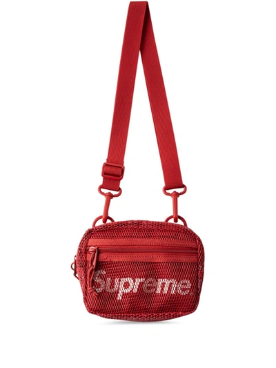 Supreme Logo Print Shoulder Bag In Pink