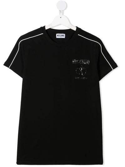 Moschino Teen Logo-print T-shirt In Black
