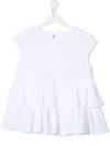 Il Gufo Ruffle-trim Sleeveless Blouse In White