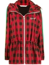 PALM ANGELS CHECKED HOODED JACKET