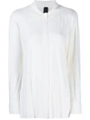 NORMA KAMALI CONCEALED BUTTON SHIRT