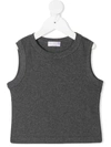Brunello Cucinelli Crew-neck Tank Top In Grey